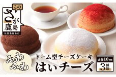 ふわふわのドーム型ケーキ「はいチーズ」3種セット クリスマスケーキ チーズケーキ お祝い パーティ 年始 年賀 大晦日 年末 贈り物 プレゼント 贈答 スフレ チョコケーキ イチゴケーキ 3種 セット プレーン B-308