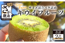 佐賀県鹿島市産　キウイフルーツ　ヘイワード　２kg　サイズ混合バラ詰め　B-732