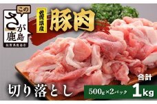 【配送月指定対応可】佐賀県産 豚肉 切り落とし 500g×2（合計1kg）B-865 お肉 焼肉 炒め物 しゃぶしゃぶ 年内発送 年末配送 切り落し 切落し 切りおとし