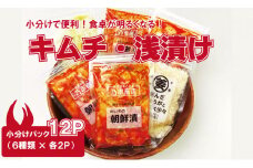 食べ切りパック！キムチ＆浅漬けセット（6種類×2袋）漬物 漬け物