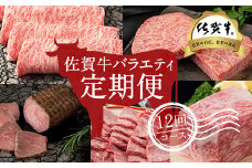 【定期便】 佐賀牛 バラエティ12回（毎月）セット (お肉の定期便)  A5～A4 ランク 中島精肉 高級 ブランド 牛