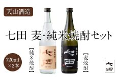 七田麦焼酎＆純米焼酎セット(720ml X 2本) 天山酒造 日本酒