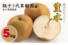 【先行予約受付中】豊水 梨（５kg）親子三世代 農家 合六果樹園