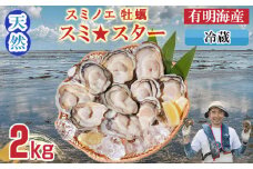 【4月配送】【先行予約】天然 有明海産「冷蔵スミノエ牡蠣」スミ☆スター2Kg　はしま海苔 