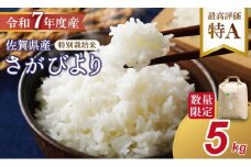 【新米予約】R７年度産（令和７年）特別栽培米 佐賀ブランド 米「 さがびより 」（5kg）田中農場 精米 白米 5キロ  単位 もちもち 食感 冷めても 美味しい お一人様 ご家族用 ランキング 特A 評価