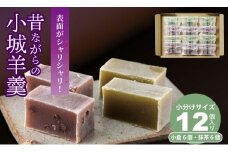 表面シャリシャリ 昔ながらの小城羊羹お試し12個入り 山田老舗 和菓子 詰め合わせ（小倉羊羹・抹茶羊羹） 切羊羹 お茶 ミニサイズ 一口サイズ 小分け スポーツ  ゆうパケット便