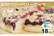 グルテンフリー ビーガン　米粉のベリーベリーケーキ（18cm）ホール  グルテンフリー ヴィーガン 小麦粉 卵 乳製品 動物性油 砂糖不使用 ギフト 贈り物 佐賀 佐賀県 小城市 サンテカフェまる