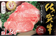佐賀牛ロースステーキ200g×6枚 【佐賀牛 佐賀県産 牛肉 ロース ステーキ 精肉】(H040102)