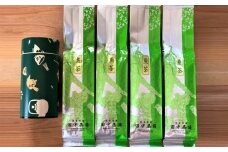 普段使いに「煎茶」200g×4本・茶缶付き 【佐賀県産 銘茶 嬉野茶 知覧茶 まろやか コク 香り お徳用】(H047102)
