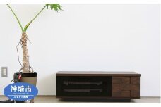 コルク 90TVボード 【テレビボード テレビ台 テレビ ローボード インテリア 開梱設置 梱包材引き取り AV機器収納  国産 完成品】(H062176)