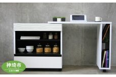 シュール キッチンデスク 【カウンター 台所 キッチン収納 レンジ収納 食器収納 組立設置付 梱包材引き取り】(H062177)