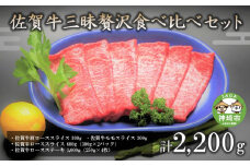 佐賀牛三昧贅沢食べ比べセット 【焼肉 肩ロース モモ ロース BBQ キャンプ 精肉】(H066107)