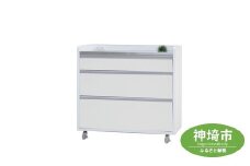 パレス 90カウンター ホワイト 【キッチンカウンター レンジ台 レンジボード ボード ホワイト シンプル 北欧 開梱設置 梱包材引き取り 日本製 完成品】(H062228)