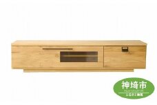 ルーデ 165TVボード ナチュラル 【テレビボード テレビ台 ローボード リビング 開梱設置 梱包材引き取り AV機器 インテリア 完成品】(H062234)