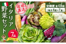 年間定期便48回 イタリア野菜セットショート 7品 【有機野菜 おまかせ野菜セット イタリア野菜 西洋野菜 定期便】(H078128)