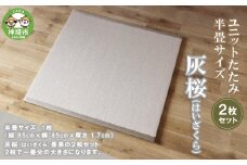 ユニットたたみ半畳サイズ2枚セット【灰桜(はいざくら)】 【和紙表 撥水加工 変色しづらい 職人 本格派 やすらぎ ごろ寝 昼寝 国産 手作り】(H075110)