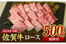 佐賀牛 ロース 焼肉用 500g A5 A4 【希少 国産和牛 牛肉 肉 牛 焼肉 リブロース】(H085128)