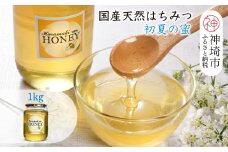 【数量限定】2025年産 国産天然蜂蜜（初夏の蜜）1kg【蜂蜜 パンケーキ ヨーグルト 甘み フルーティ とろとろ】(H049118)