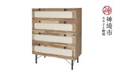 ティゴ 80チェスト【チェスト 衣類 収納 ラタン調 完成品】(H062266)
