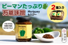 リピーター続出!! "ピーマン味噌 もりぴー"2個セット【手編みかご入り 】【サラダピーマン ピーマン 米麹味噌 手作り 無添加 プレゼント】(H100102)