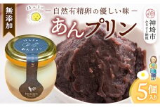本間農園の無添加あんプリン5個セット 【スイーツ 平飼い 無添加 有精卵 ミルン牧場 牛乳 プリン県 プリンマップ】(H073114)
