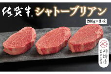 佐賀牛シャトーブリアン(200g×3枚)【佐賀牛 ブランド牛 国産牛 記念日 お祝い ご褒美 真空パック ふるさと納税】(H107109)