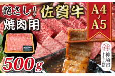 艶さし！【A4～A5】佐賀牛焼肉用 500g【肉 牛肉 ブランド牛 黒毛和牛 ふるさと納税】(H112111)