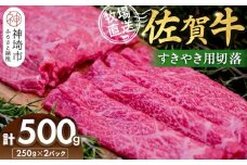 佐賀牛 すきやき用切落250g×2パック計500g【佐賀牛 すき焼き用 切り落とし 牧場直送 小分け】(H122140)