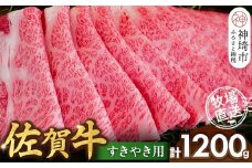 佐賀牛 すきやき用1200g【佐賀牛 霜降り 赤身 すきやき】(H122144)