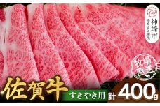 佐賀牛 すきやき用400g【佐賀牛 霜降り 赤身 すきやき】(H122146)