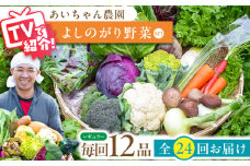 【12品 / 24回定期便】農薬に頼らない！カラダにやさしい「よしのがり野菜」セット（レギュラー）【吉野ヶ里あいちゃん農園】 [FAA007]