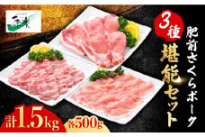 とろけるような口どけ【佐賀のブランド豚】肥前さくらポーク3種堪能セット合計1,500g 吉野ヶ里町/佐賀県農業協同組合 [FBE027]