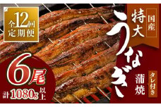 ふっくらジューシーのこだわりうなぎ【12回定期便】国産うなぎ蒲焼 6枚セット×12回【丸安】 [FAD016]