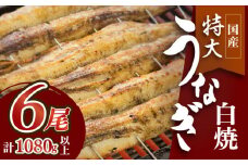 ふっくらジューシーのこだわり国産うなぎの白焼 6枚セット【丸安】 [FAD017]
