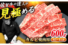 佐賀牛 焼肉用カルビ600g 【国内トップクラスの黒毛和牛】 A4 A5【レビューキャンペーン開催中！】| やきにく 焼肉 かるび カルビ 牛肉 冷凍 | 吉野ヶ里町/ミートフーズ華松 [FAY048]