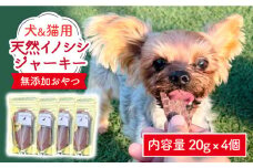 シニア犬＆幼犬＆猫用の無添加おやつ☆固すぎない天然いのししジャーキー 吉野ヶ里町/わんこin食堂 [FCG044]