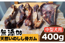 ＜中型犬用＞無添加・天然いのしし骨ガム400g（大腿骨または脛骨） 吉野ヶ里町/まちづくり会株式会社 [FBK046]