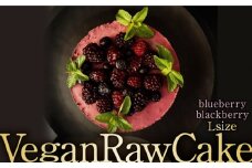 植物性100％ Vegan Raw Cake Double berry（ブルーベリー＆ブラックベリー／Lサイズ）☆お砂糖小麦粉☆乳製品不使用のスイーツ ヴィーガンローケーキ 吉野ヶ里町/Dondonyokunaru[FCF033]