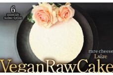 【6回定期便】植物性100％ Vegan Raw Cake Cheese（レアチーズ／Lサイズ）☆お砂糖☆小麦粉☆乳製品不使用のスイーツ ヴィーガンローケーキ 吉野ヶ里町/Dondonyokunaru[FCF039]