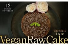 【12回定期便】植物性100％ Vegan Raw Cake Chocolate（チョコレート／Lサイズ）☆お砂糖・小麦粉・乳製品不使用のスイーツ ヴィーガンローケーキ 吉野ヶ里町/Dondonyokunaru [FCF044]