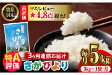 〈受付一時停止中〉【数量限定】【3回定期便】【令和5年産】さがびより 計15kg（5kg×3回）吉野ヶ里町/増田米穀 [FBM036]