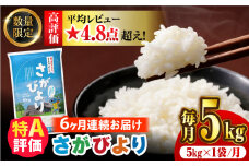 〈受付一時停止中〉【数量限定】【6回定期便】【令和5年産】さがびより 計30kg（5kg×6回） 吉野ヶ里町/増田米穀 [FBM037]