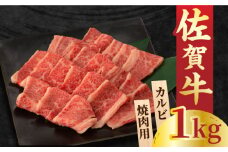 佐賀牛 カルビ 焼肉用 500g×2 計1kg 吉野ヶ里町/NICK’S MEAT [FCY011]