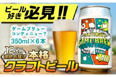【全12回定期便】吉野ヶ里町産クラフトビール GAME BREW CONTINUE?/コンティニュー 350ml×6本セット 計72本 吉野ヶ里町/西研グラフィックス [FDG004]