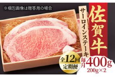 【全12回定期便】脂の乗り 柔らかさ 旨味はピカイチ！佐賀牛 サーロインステーキ 計400g（200g×2） 2人前 吉野ヶ里町/NICK’S MEAT [FCY022]