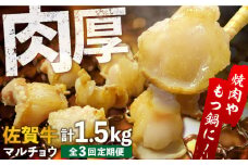 【全3回定期便】 【脂が甘くてぷりっぷり！】佐賀牛ホルモン 焼肉用 小腸 計1.5kg（250g/袋）味付けなし 吉野ヶ里町/やきとり紋次郎 [FCJ091]