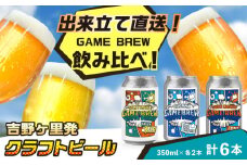 クラフトビール GAME BREW 3種 6本セット（3種×2本） 各350ml 飲み比べ CONTINUE?/DILEMMA/LIQUID SWORDS お酒 吉野ヶ里町/西研グラフィックス [FDG005]