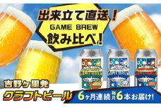 【全6回定期便】クラフトビール GAME BREW 3種 6本セット（3種×2本） 各350ml 飲み比べ CONTINUE?/DILEMMA/LIQUID SWORDS お酒 吉野ヶ里町/西研グラフィックス [FDG007]