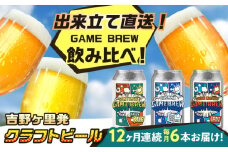 【全12回定期便】クラフトビール GAME BREW 3種 6本セット（3種×2本） 各350ml 飲み比べ CONTINUE?/DILEMMA/LIQUID SWORDS お酒 吉野ヶ里町/西研グラフィックス [FDG008]
