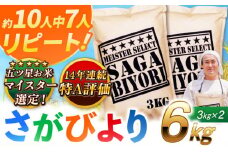 【2025年10月発送】【令和6年産】特A獲得！さがびより白米6kg（3kg×2袋） 吉野ヶ里町/大塚米穀店 [FCW003]